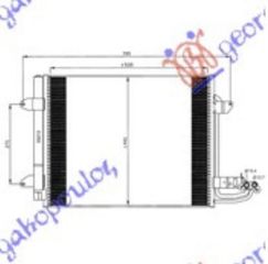 Ψυγείο A/C Βενζίνη - Πετρέλαιο (540x450x16) (1T0820411) για VW CADDY 04-10