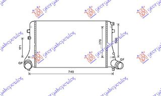 Ψυγείο Intercooler 2.0 TDI (615x398) CJAa 138ps (1K0145803AE) για VW GOLF VI 08-13