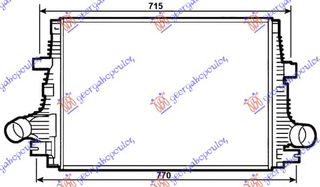 Ψυγείο Intercooler 1.8 TBi - 1.9 - 2.4 Jtdm (60x41) (60692222) για ALFA ROMEO SPIDER 06-