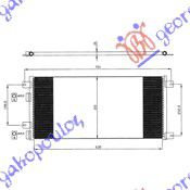 Ψυγείο A/C 2.8 D / TDI (640x310x16)  (504022601)  2003- για IVECO DAILY 07-11