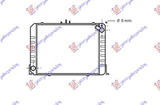 Ψυγείο Νερού 2.0 - 2.4 Βενζίνη (490x400x38) (16400-75071) για TOYOTA HI-ACE (RZH 112/LH) 89-92