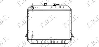 Ψυγείο Νερού 2.4 Πετρέλαιο (400x530)  (16400-54280)   για TOYOTA HI-ACE (YH 50) 83-85