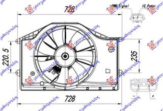 Βεντιλατέρ Ψυγείου Κομπλέ 1.0 - 1.5 Vtec Petrol (190305AAA01) για HONDA CIVIC SEDAN 16-22