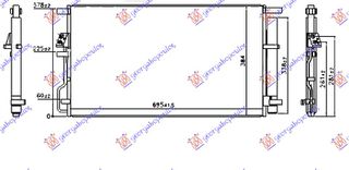 Ψυγείο A/C 2.0 Mpi Βενζίνη (655x370x16) (ς)  (97606-D3500)   για HYUNDAI TUCSON II (TL) 15-18