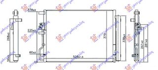 Ψυγείο A/C 1.6 Gdi TURBO Βενζίνη - 2.0 Crdi Πετρέλαιο (500x370x16) (ς)  (97606D3010)   για HYUNDAI TUCSON II (TL) 18-20