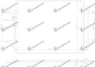 Ψυγείο A/C Electric (498x404x16) (97606G7000)   για HYUNDAI IONIQ 17-