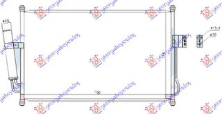 Ψυγείο A/C 2.5 - 3.0 T.d (650x420x12) (8980526343) για ISUZU P/U D-MAX 20-24