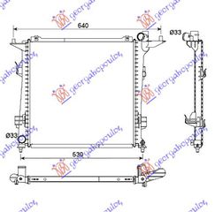 Ψυγείο Νερού 2.0 Crdi Πετρέλαιο (450x440x16) (253102L800) για KIA CEED 3D 10-13