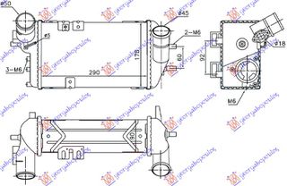 Ψυγείο Intercooler 1.6 TURBO GT Βενζίνη (290x178x90) (28271-2A640) για KIA CEED 5D 13-15