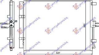 Ψυγείο A/C 1.4 - 1.6 Crdi Πετρέλαιο (500x385x12)  (97606-A5800)   για KIA CEED 5D 13-15