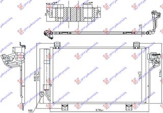 Ψυγείο A/C 1.5 Πετρέλαιο (550x350x12) (DA6G61480) για MAZDA CX3 15-19