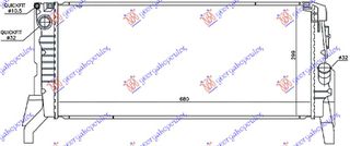 Ψυγείο Νερού 2.0 (cooper S) Βενζίνη Μηχανικό - Αυτοματό (688x299x27) (17117617635) για MINI COOPER/ONE (F55/F56) 14-21