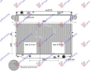 Ψυγείο Νερού 4.2td Πετρέλαιο & / - A/C Αυτοματό (510x694) (1640066120) για TOYOTA LAND CRUISER (J10) 98-