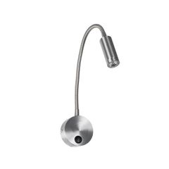 Φωτιστικό τοίχου απλίκα LED 3W 300lm 36° Reading Light θερμό Λευκό 2700K ασημί αλουμίνιο Μ6.5xΠ22xΥ23cm IP20
