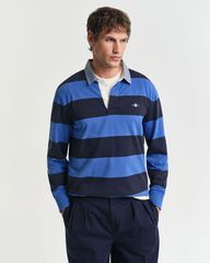 GANT Ανδρική Μπλούζα Striped Chambray Heavy Rugger Μπλε
