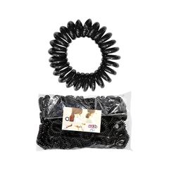 Λαστιχάκι Μαλλιών Σπιράλ Μαύρο ø4,5cm 4teen4ty 401065 - 50 ΤΕΜ 20-1045