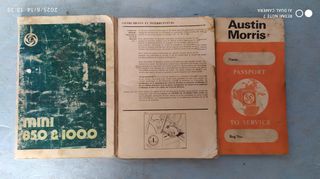 AUSTIN MINI MORRIS ALLEGRO BRITISH LEYLAND UNIPART,βιβλιάρια ιδιοκτήτου,τεμάχια 3,ολα μαζί στα 20€