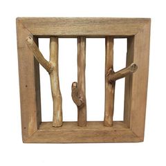 Κρεμάστρα τοίχου Nextdeco Tribeca ανακυκλωμένο ξύλο teak Υ25x11/8x28εκ.
