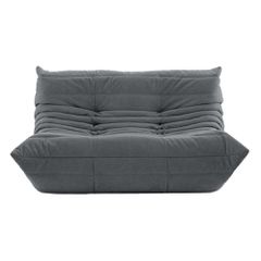 Καναπές διθέσιος Nextdeco Togo Alcantara σκούρο γκρι Υ70x132x102εκ