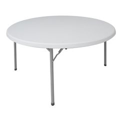 Τραπέζι μονοκόμματο catering-συνεδρίου Comfort λευκό στρόγγυλο Φ150x74εκ