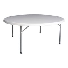 Τραπέζι βαλίτσα catering Comfort πτυσσόμενο στρόγγυλο σε λευκή απόχρωση Φ180x74εκ
