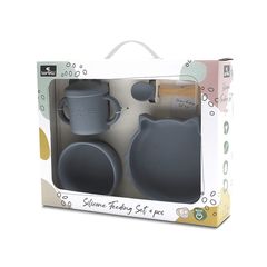 Σετ Φαγητού Σιλικόνης 4τμχ Natural Grey Lorelli-thumb-2