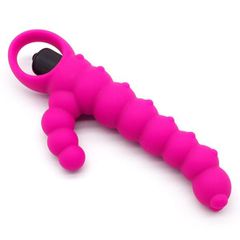 Mini Caterpillar G-spot Vibrator 16cm Black-thumb-2