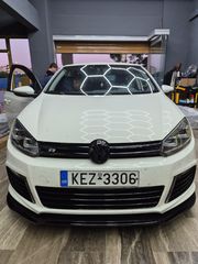 Μπροστινό Spoiler Για VW Golf VI (6) 08-12 R20 Από Abs Πλαστικό Μαύρο Γυαλιστερό 3 Τεμάχια