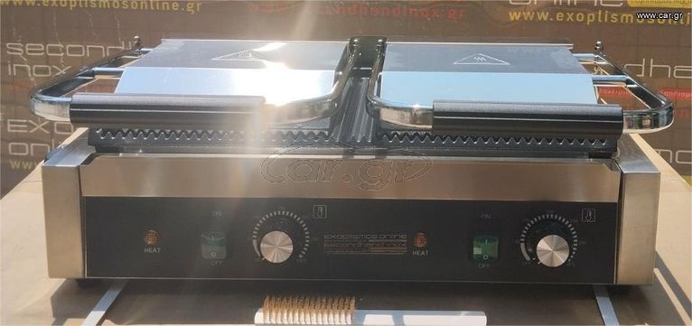 Τοστιέρα Διπλή Επιτραπέζια Ραβδωτή 57x41x21Cm - Καινούργια.