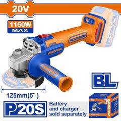 Wadfow WLAPB530 Γωνιακός Τροχός 125mm Μπατ. Li-ion 20V Χωρίς Μπαταρία & Φορτιστή