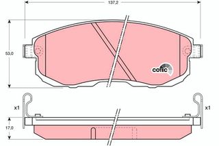 Τακάκια φρένων NISSAN 4106089E90