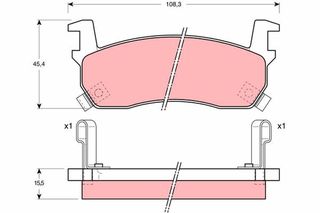 Τακάκια φρένων NISSAN MICRA K10 TRW 4106044B91, 4106005B25, 4106005B90, 4106044B90