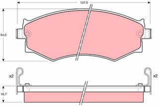Τακάκια φρένων για NISSAN 200SX, PRIMERA, ALMERA 4106032R93, 4106032R94, 4106044F92, 4106080N90