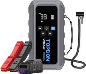 Topdon V2200Air 2200A Φορητός Εκκινητής Μπαταρίας Αυτοκινήτου 12000mAh με Τρόμπα / Power Bank / USB 12V