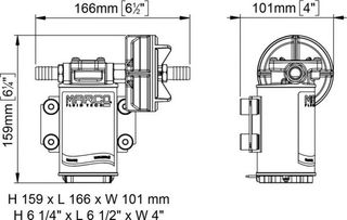 Αντλία Πλυσίματος Marco UP3 Impeller 35L 24V