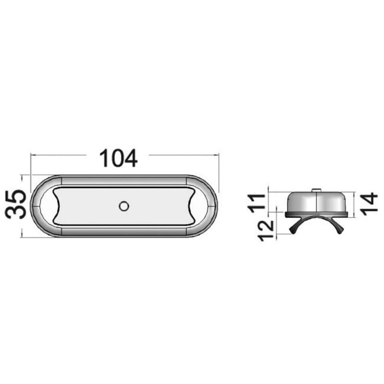 Πλαφονιέρα Με Διακόπτη Inox Led Osculati IP67 10 30V