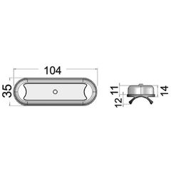Πλαφονιέρα Με Διακόπτη Inox Led Osculati IP67 10 30V