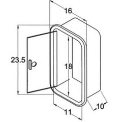 Ντουλάπι Με Πόρτα Μεσαίο L23.5xW16cm