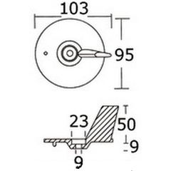 Ανόδιο Honda 25-40-50Hp 41107-ZV-5000 Polipodio Italy