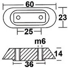 Ανόδιο Honda 10-50Hp 41106-935-812 Polipodio Italy