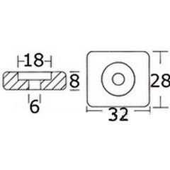 Ανόδιο Honda 8-10-15Hp 41106-ZW9-000 Polipodio Italy