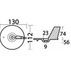 Ανόδιο Honda 75-90-115-130Hp 41107-ZW1-B01ZA Polipodio Italy