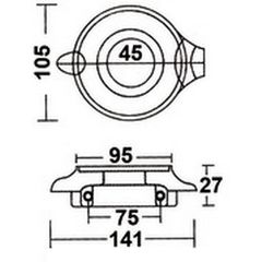 Ανόδιο Volvo Penta Sail Drive 3888305 Polipodio Italy