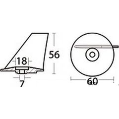 Ανόδιο Tohatsu 25-50Hp MEGA33C8-60217-0 Polipodio Italy