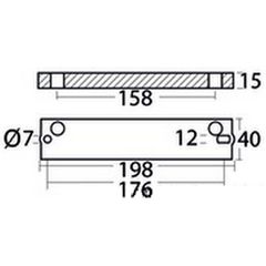 Ανόδιο Tohatsu 40-140Hp MEGA3C7-60218-1 Polipodio Italy