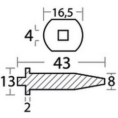 Ανόδιο Yamaha-Mariner 20-25Hp 6J8-11325-00 Polipodio Italy