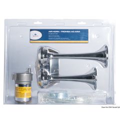 Κόρνα Διπλή Αέρος Inox 12V Osculati Italy