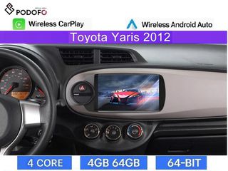 Toyota Yaris (2012-20) Android Radio 9" 4+64GB Ασύρματο CarPlay & Aσύρματο Android Auto GPS  WiFi DSP