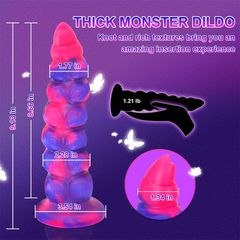 Thrusting Fantasy Vibrating Dildo Remote Control 9 Vibration Modes 3 Thrusting Modes-thumb-2