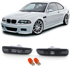 Tyc Πλαϊνά Φλας Φτερού Για Bmw 3 E46 Sedan 99-01 / Touring 99-01 / Compact 01-04 / Coupe 99-03 Black 2 Τεμάχια